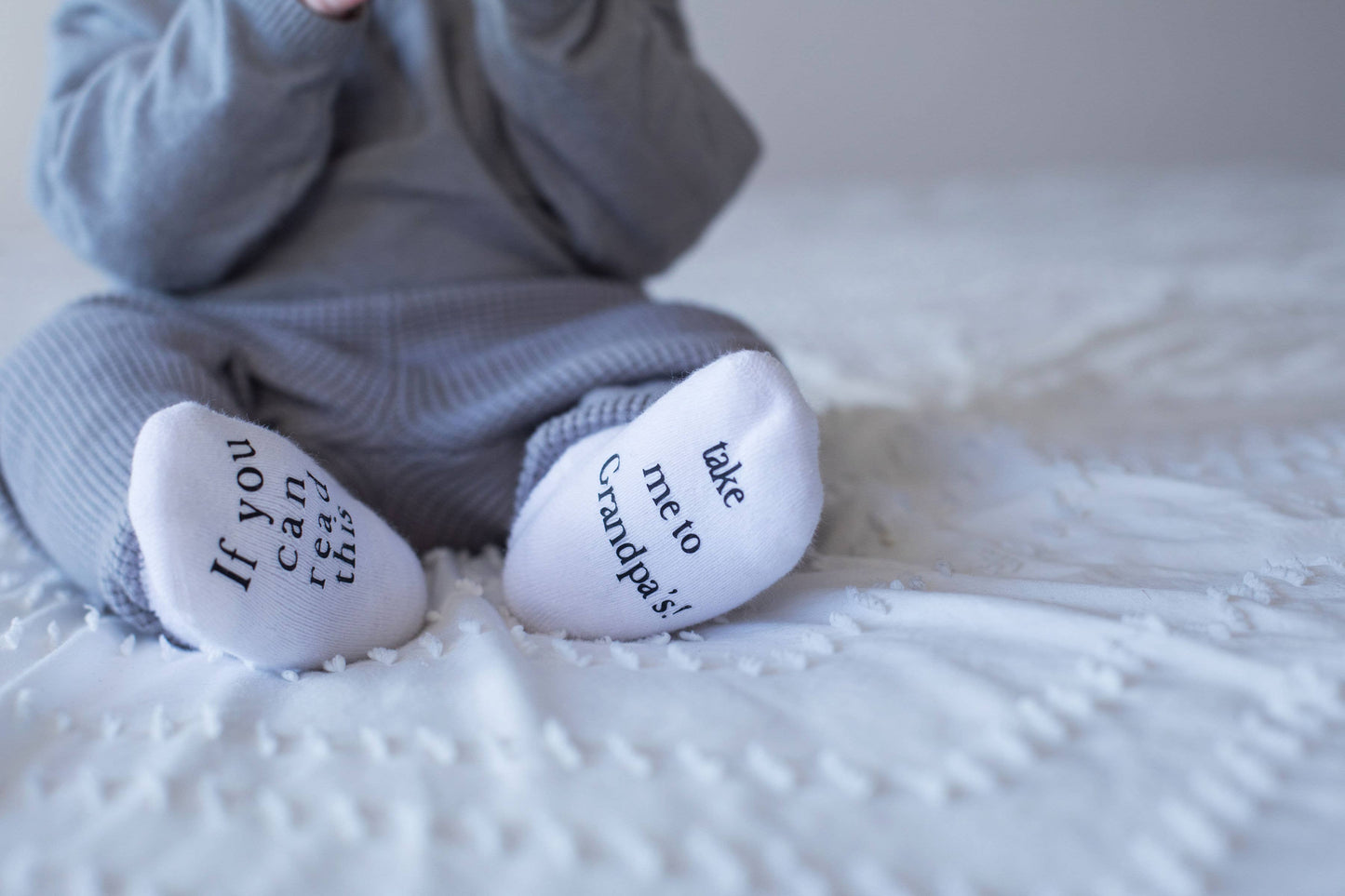 Take Me to Grandpa’s Baby Socks – Cute Baby Shower Gift for Grandpa
