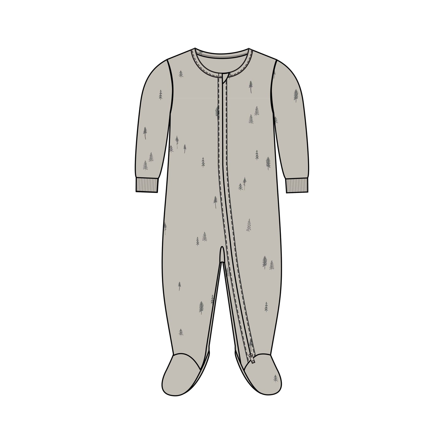 Peyton Organic Cotton Sleeper – Two-Way Zipper & Fold-Over Mitts