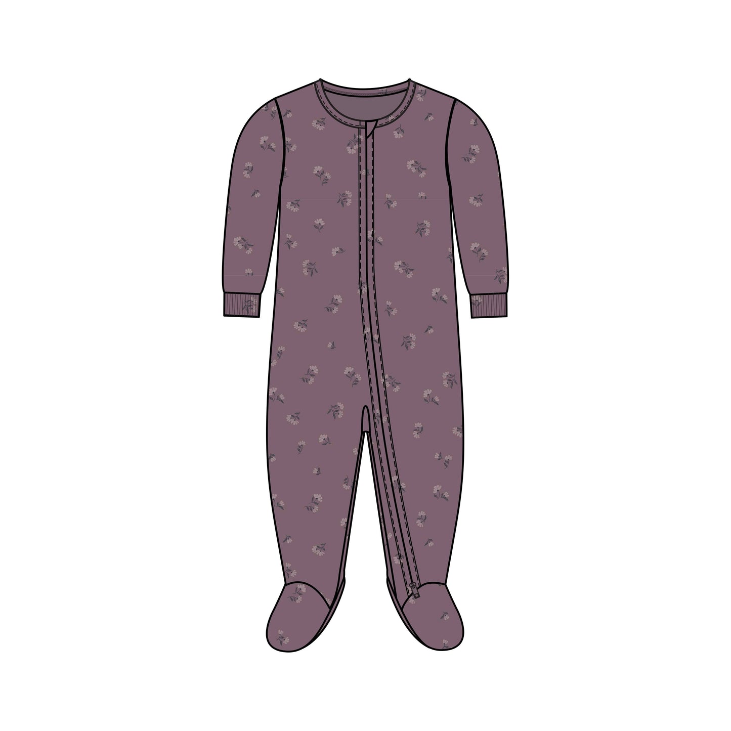 Peyton Organic Cotton Sleeper – Two-Way Zipper & Fold-Over Mitts