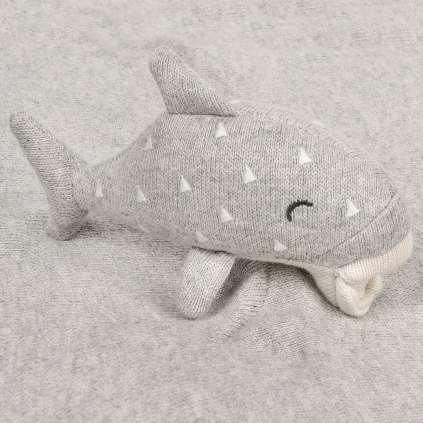 Organic Cotton Whale Lovey Security Blanket – Soft Knit Baby Comfort Toy
