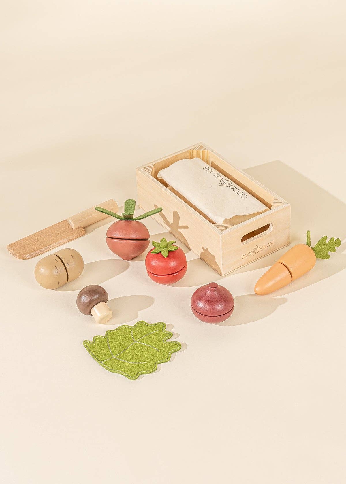 Wooden Vegetables Playset - Grace & Haven