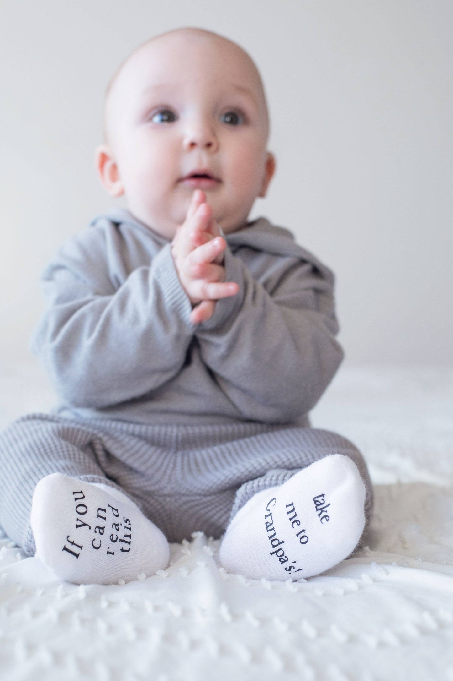 Take Me to Grandpa’s Baby Socks – Cute Baby Shower Gift for Grandpa