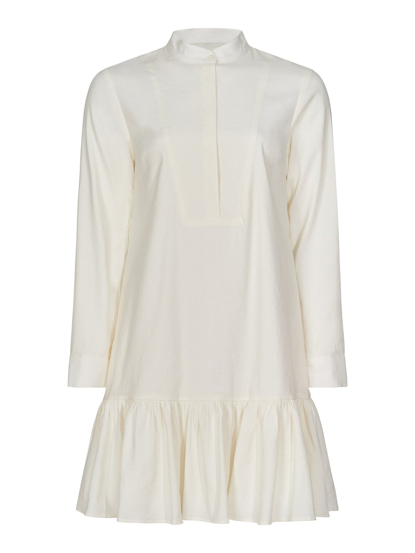 Bronte Dress – UPF 50+ Long Sleeve Linen Blend Dress in Ivory or Navy | Ivy Coast Collection