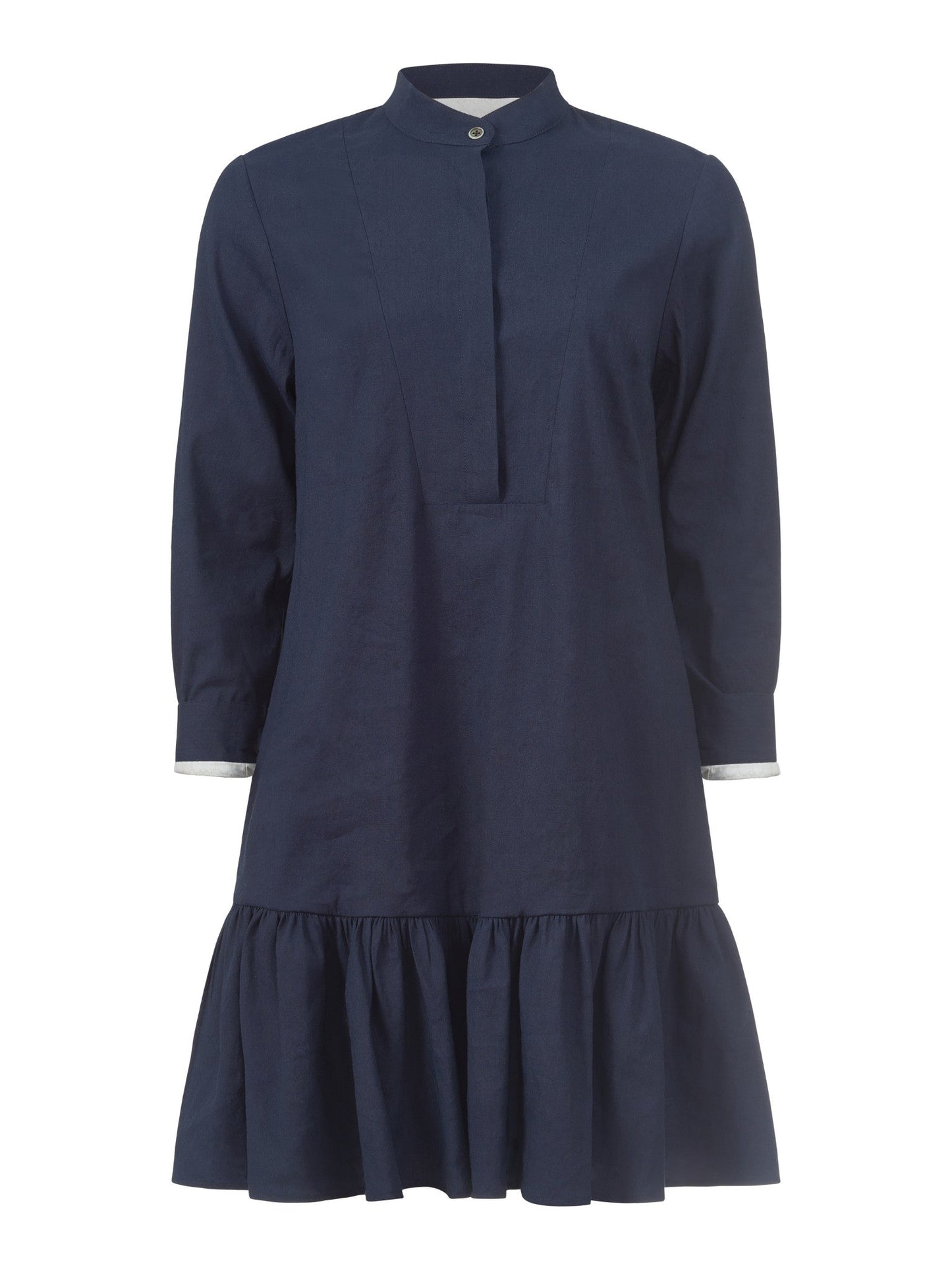 Bronte Dress – UPF 50+ Long Sleeve Linen Blend Dress in Ivory or Navy | Ivy Coast Collection
