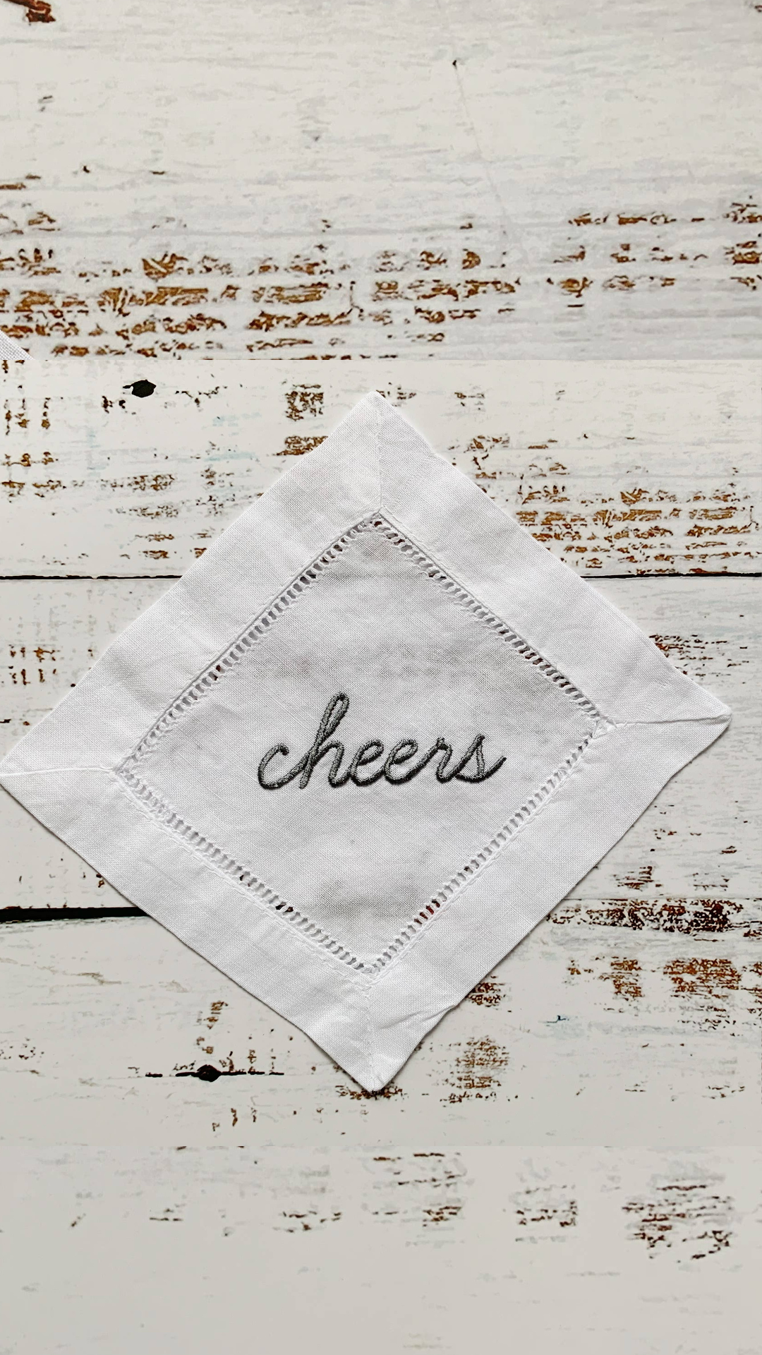 Say goodbye to disposable napkins and hello to elegance with our Cheers! Cocktail Napkins Coasters.