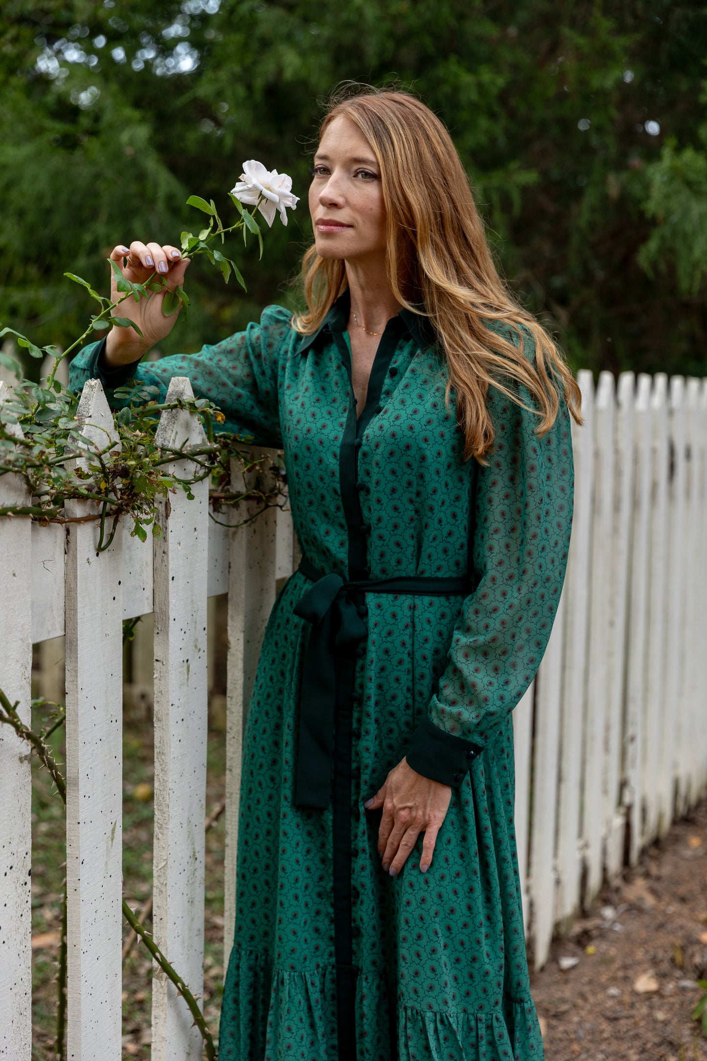 The Ashton Dress - Green Floral