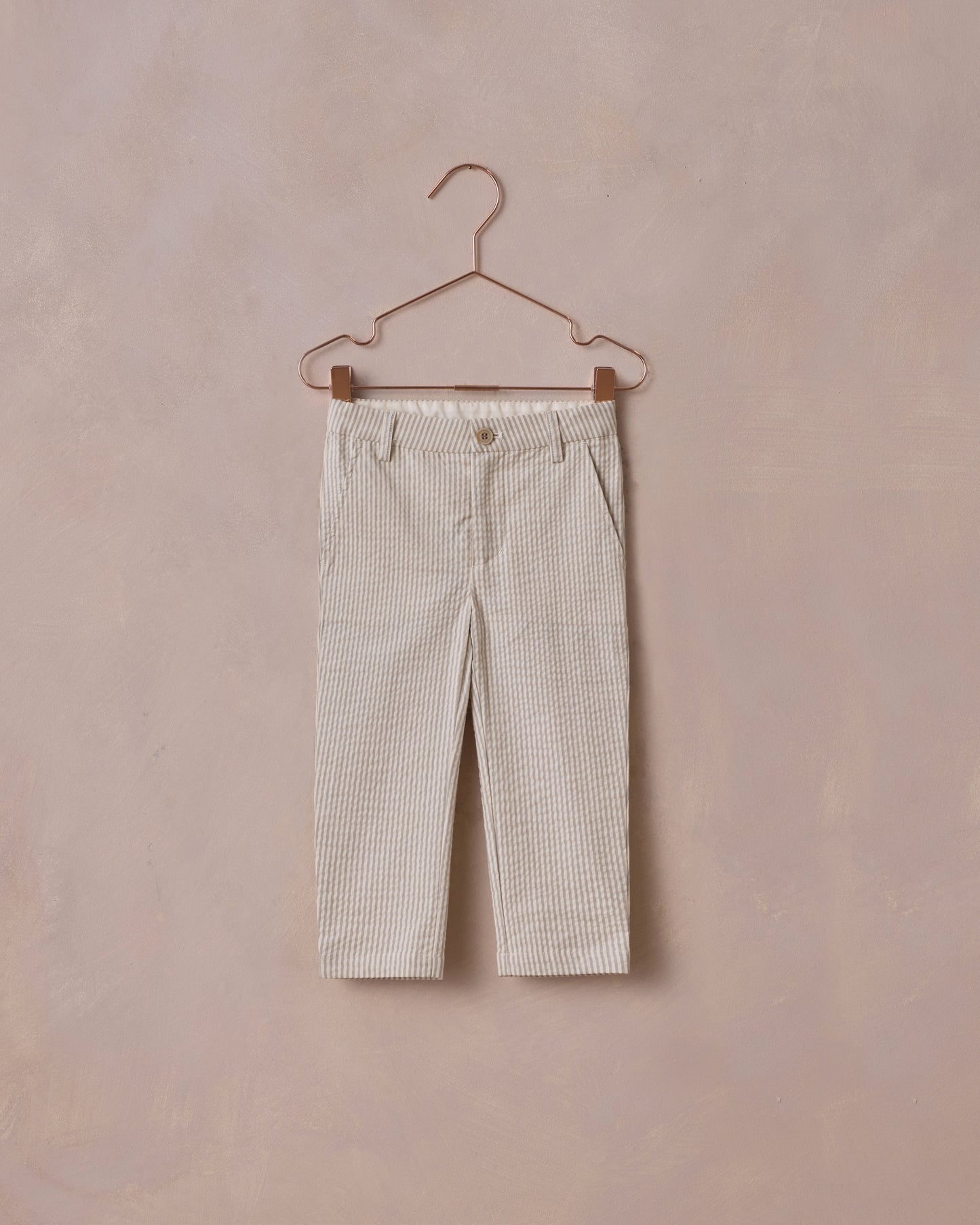 Featuring an adjustable waistband for a comfortable and flexible fit, these pants pair effortlessly with the Sebastian Blazer in Sage Stripe for a complete, dapper look.