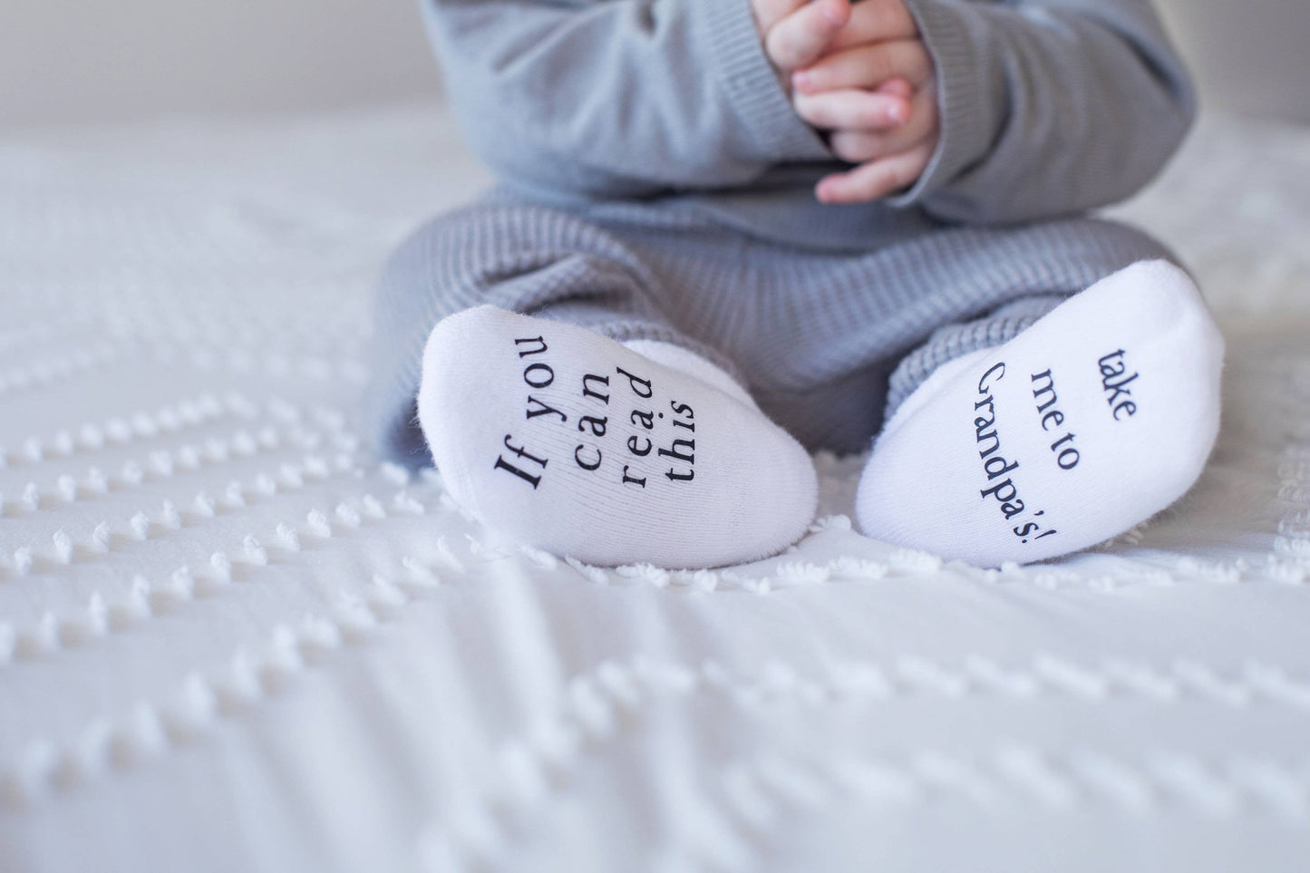 Take Me to Grandpa’s Baby Socks – Cute Baby Shower Gift for Grandpa