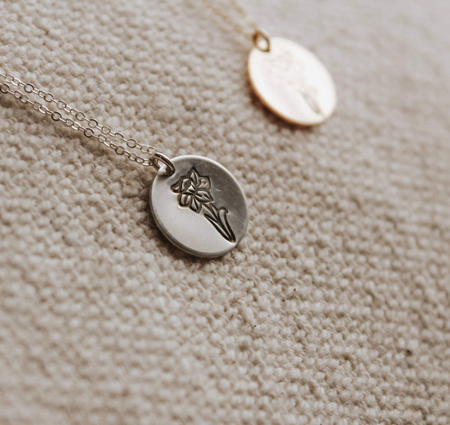 March Daffodil Birth Flower Necklace - Grace & Haven