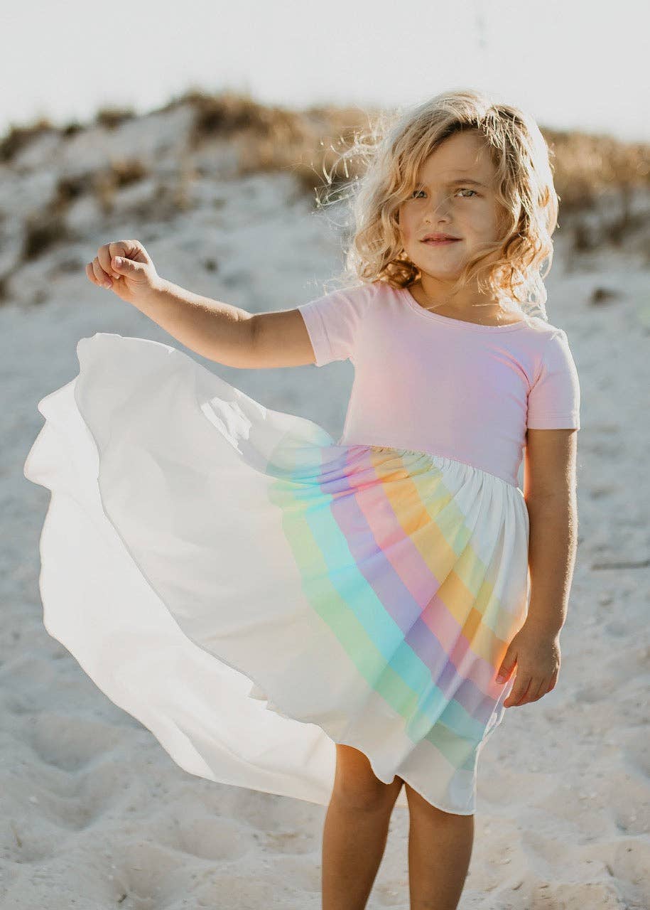 rainbow dress pastel Chiffon With Flowing Layers Mainland China Feeling like a candyland princess