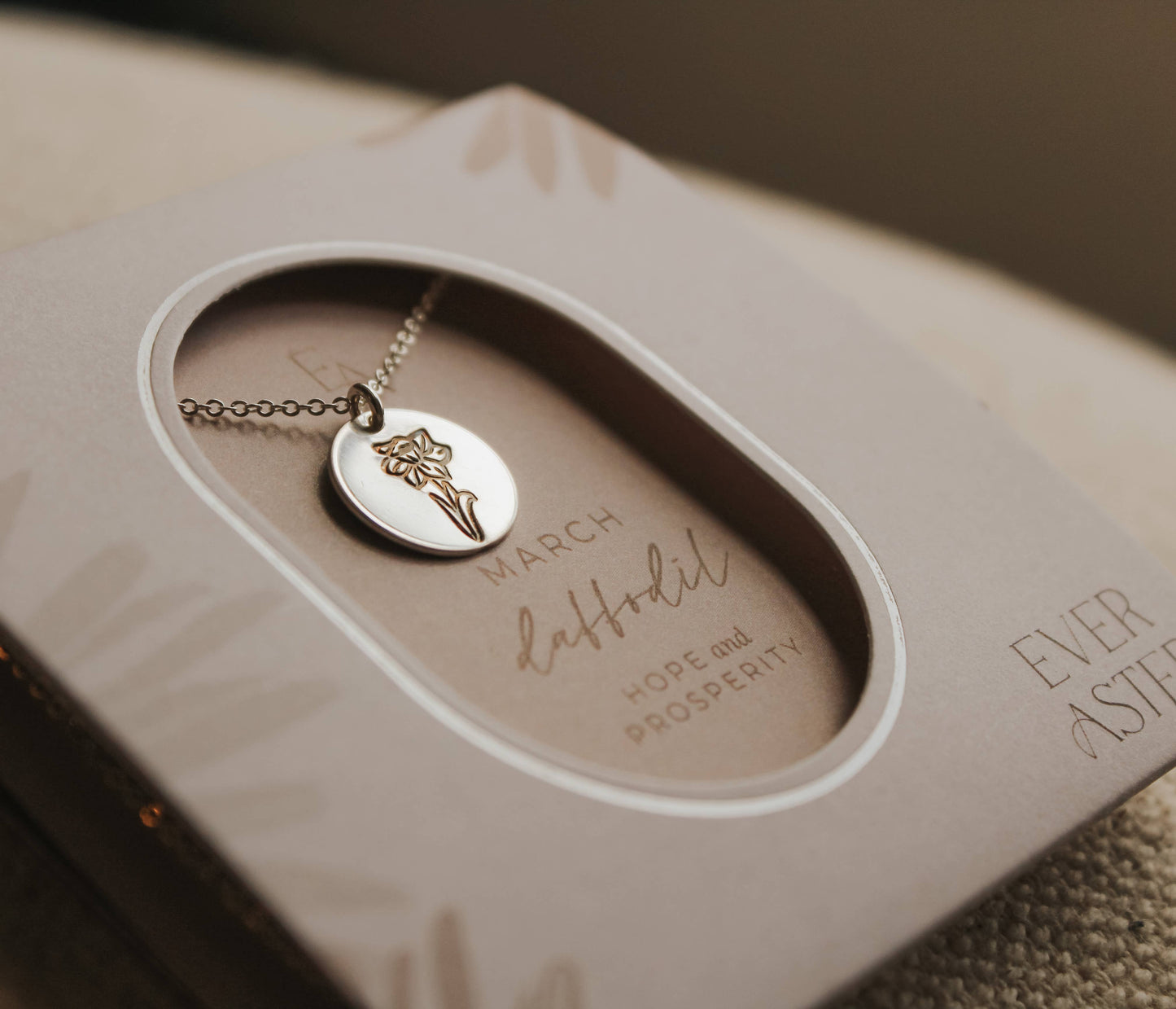 March Daffodil Birth Flower Necklace - Grace & Haven