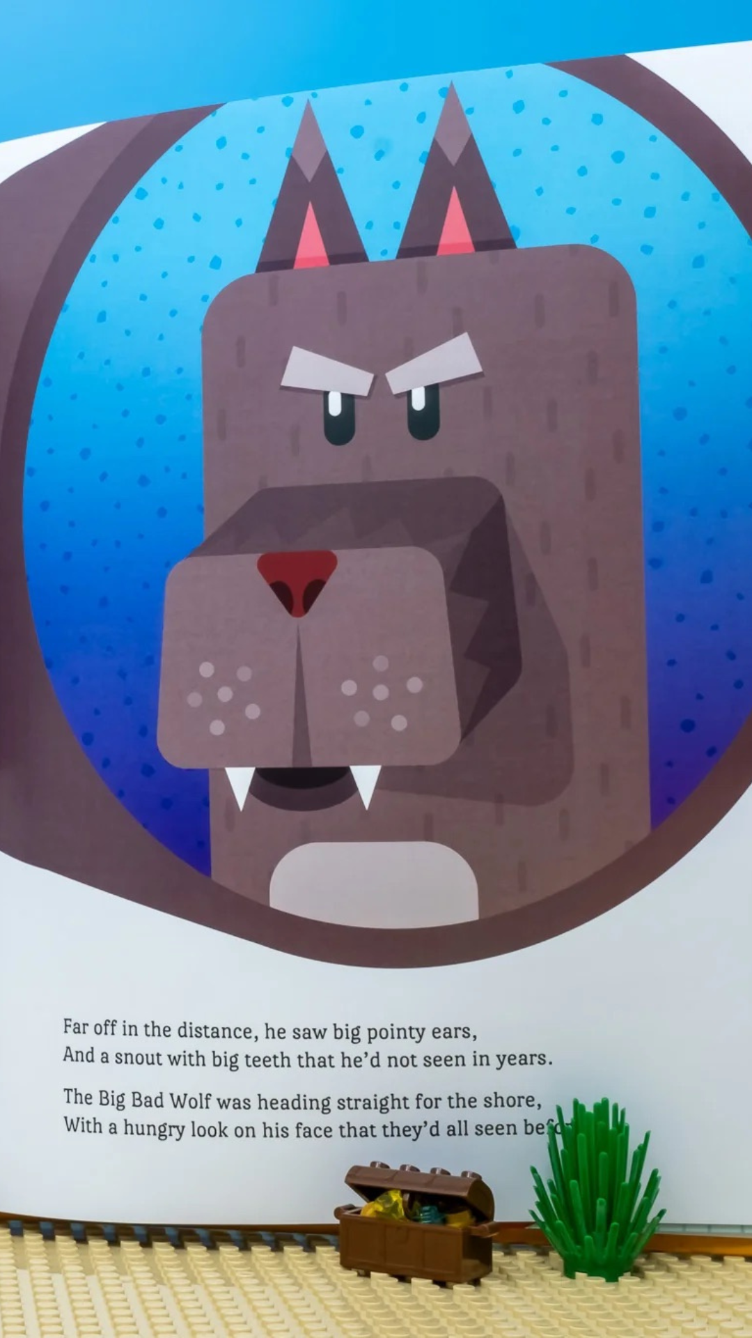 Humorous illustration of the pirate pigs learning about shipbuilding mistakes in “The Three Pirate Pigs” children’s book.