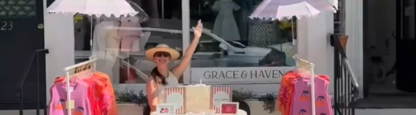 Local CT designer pop-up outside of Grace & Haven on Main Street in Essex, CT for their monthly Sunday Market