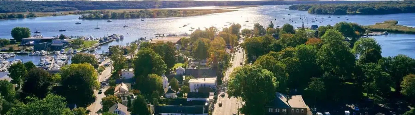 Main Street Essex CT in spring — the best girls' weekend destination in Connecticut and New England's #1 small town - Photo credit: Yankee Magazine
