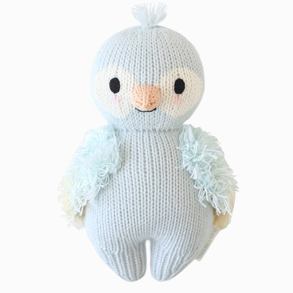 Baby Parrot (Sky Blue) – Hand-Knit Collectible Doll | Gives 5 Meals