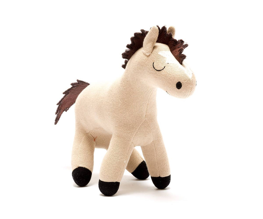 Knitted Organic Cotton Horse Plush Toy