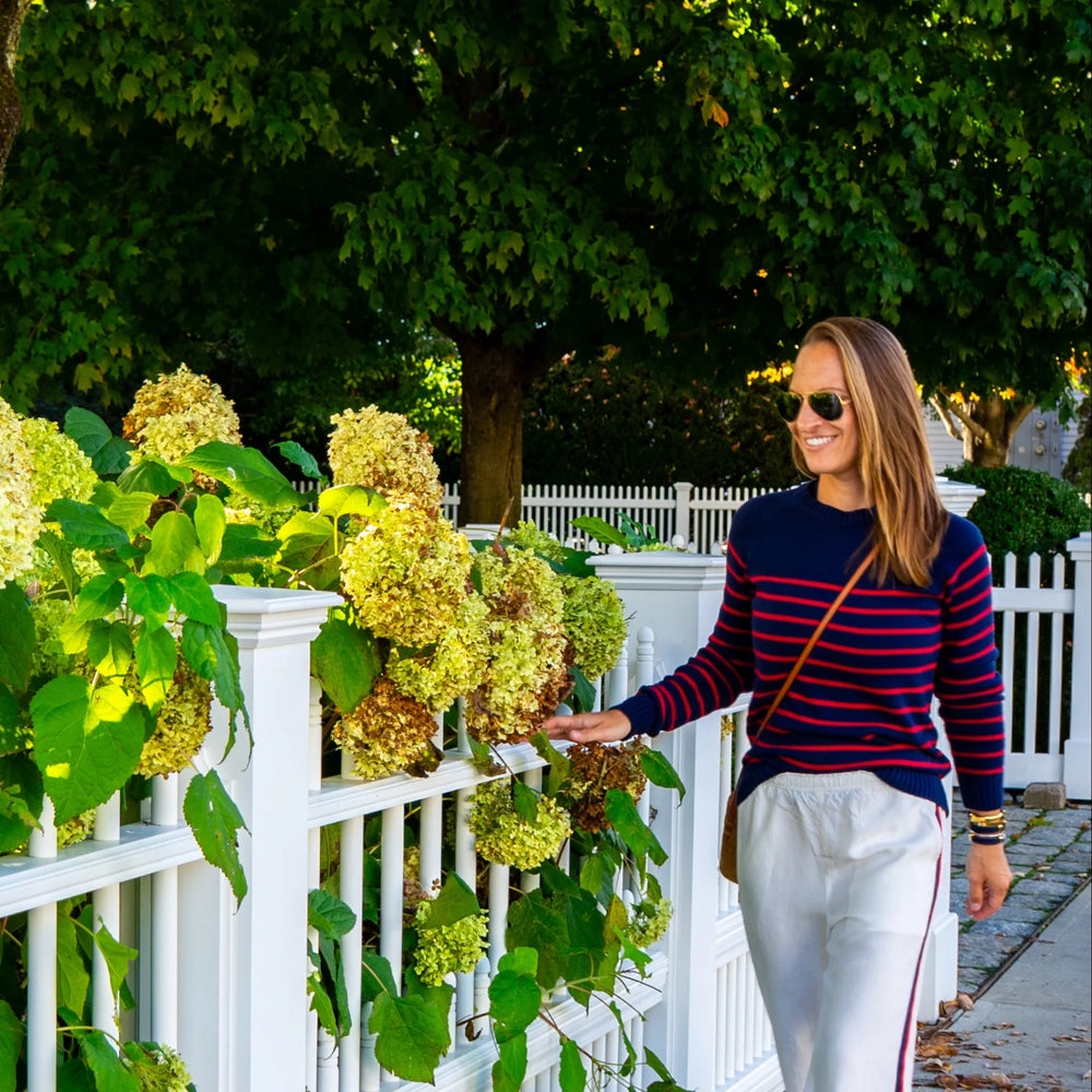 Classic Navy & Red Striped Sweater – Nautical Heritage by Women-Owned Brand