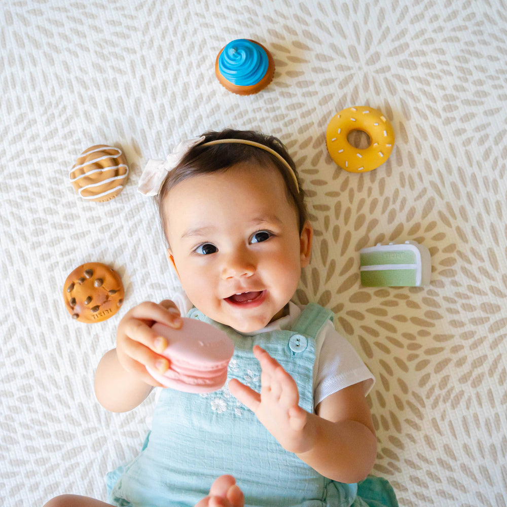 
                      
                        Macaroon Natural Rubber Teether, Rattle & Pretend Play - Grace & Haven
                      
                    