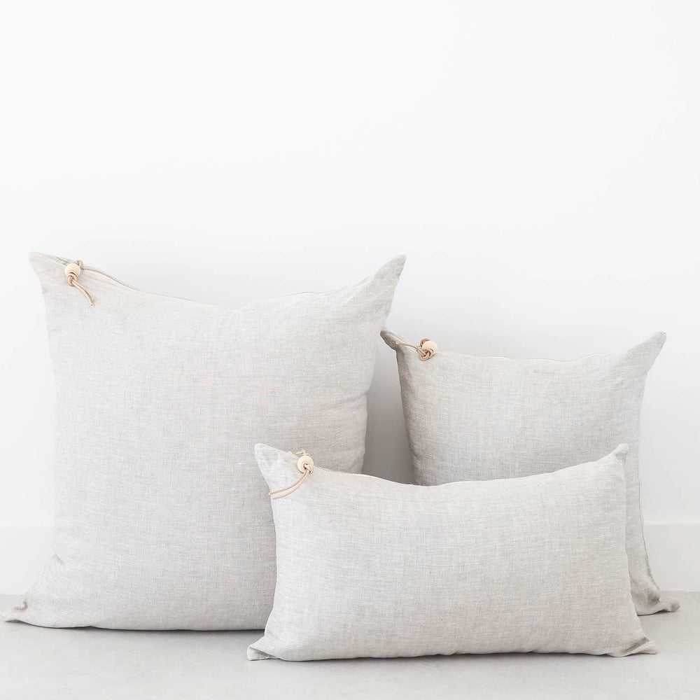 
                      
                        Oatmeal Washed Linen Pillow - 3 Sizes: Cover + Insert / 20x20 inches - Grace & Haven
                      
                    