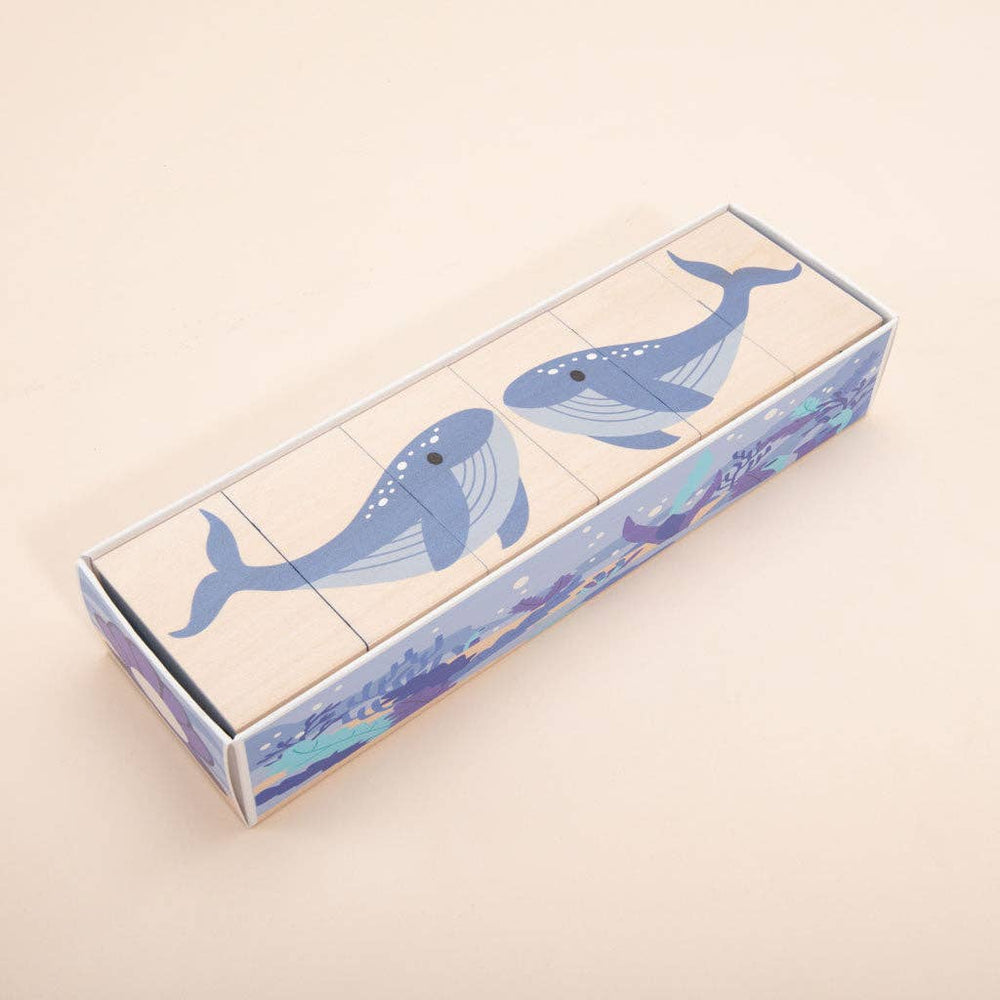 Uncle Goose Environments Ocean Blocks – Sustainable Wooden Puzzle Set for Kids