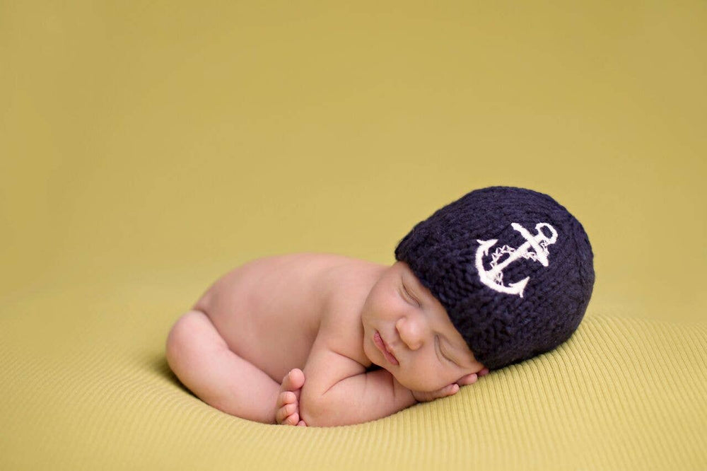 Hand Knit Kids & Baby Hat - Hudson Anchor - Grace & Haven