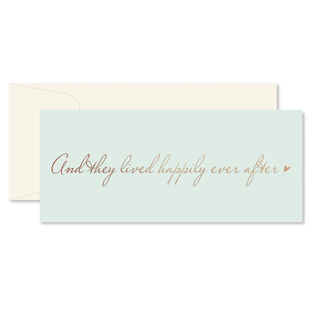 And They Lived Happily Ever After Wedding Greeting Card – Copper Foil, Made in Minnesota