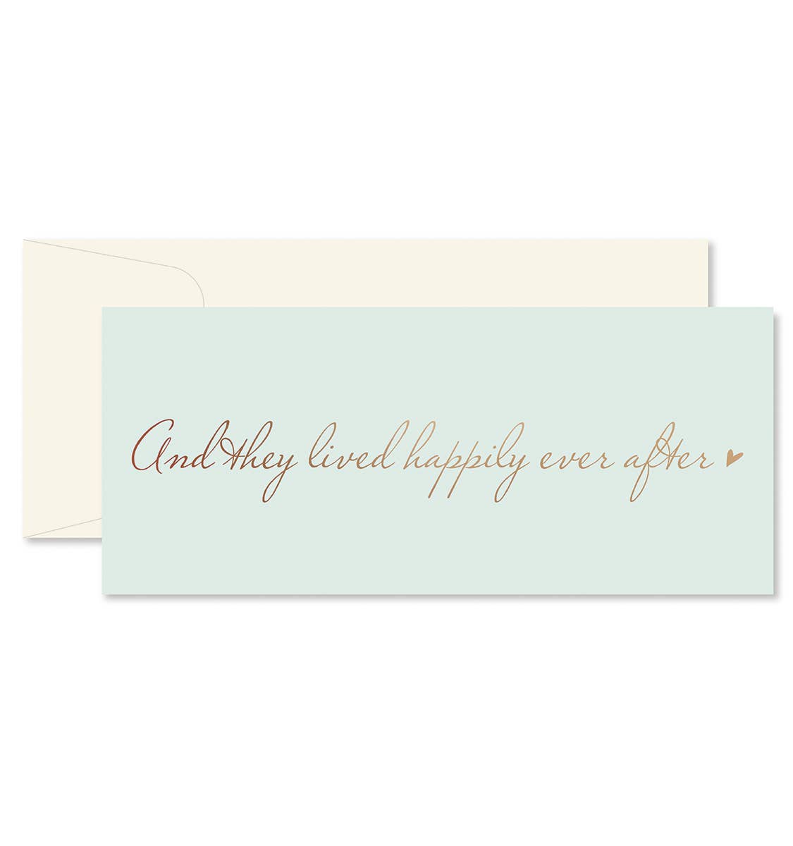 And They Lived Happily Ever After Wedding Greeting Card – Copper Foil, Made in Minnesota