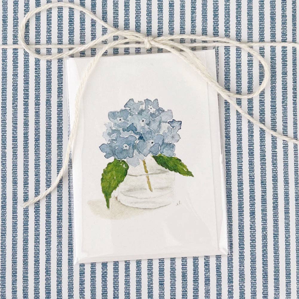 
                      
                        Hydrangea Mini Notecard – Petite Watercolor Greeting Card by Emily Lex
                      
                    