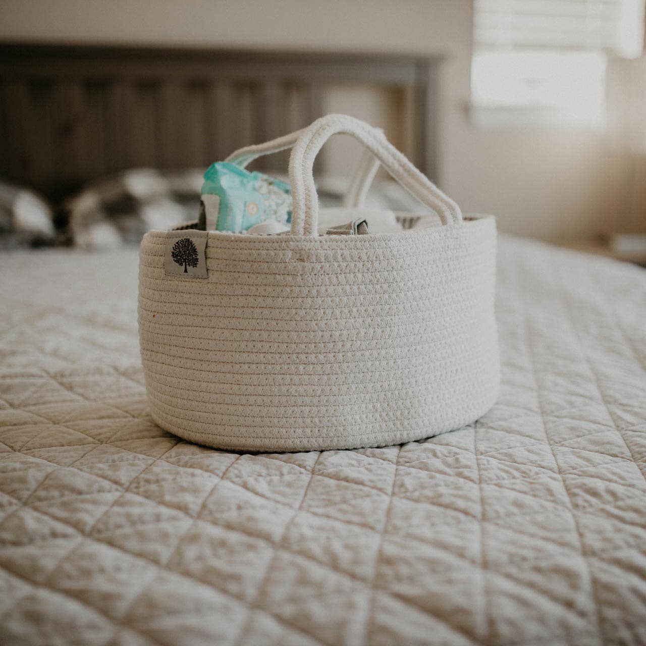 Rope Diaper Caddy - Organize Your Baby Essentials with Style