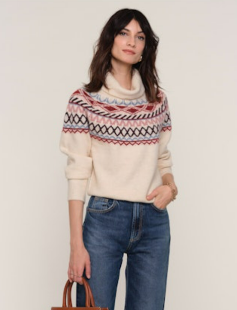 The Mason Sweater in Ivory – Cozy Fall Knit with Slouchy Cowl Neck