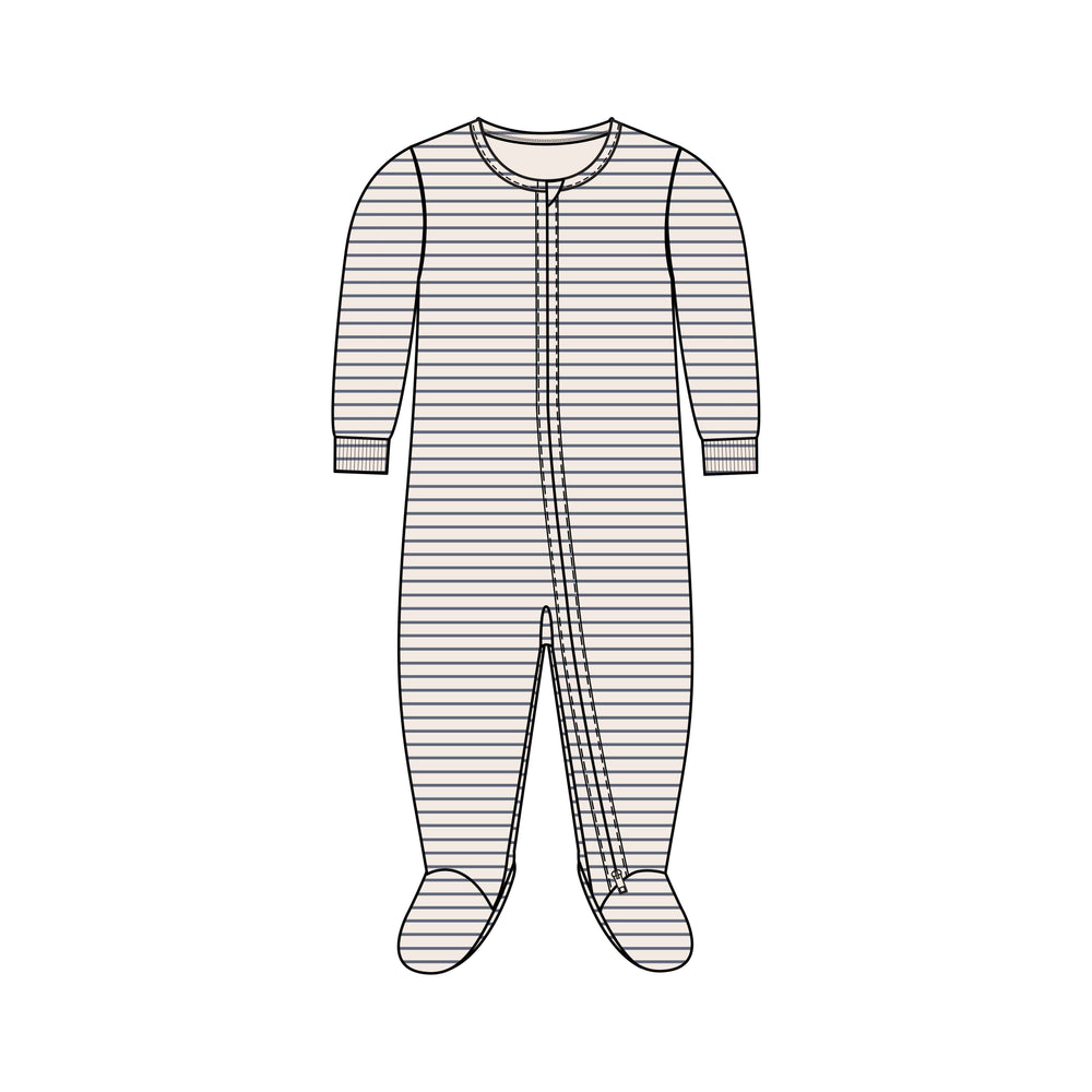 Peyton Organic Cotton Sleeper – Two-Way Zipper & Fold-Over Mitts