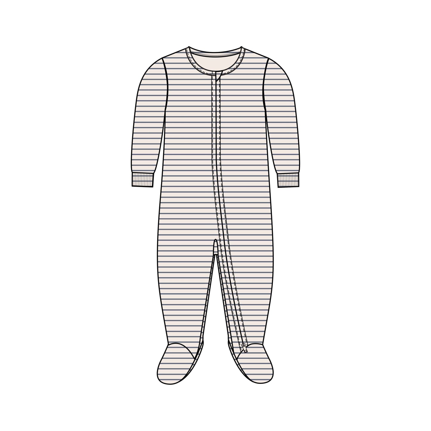 Peyton Organic Cotton Sleeper – Two-Way Zipper & Fold-Over Mitts