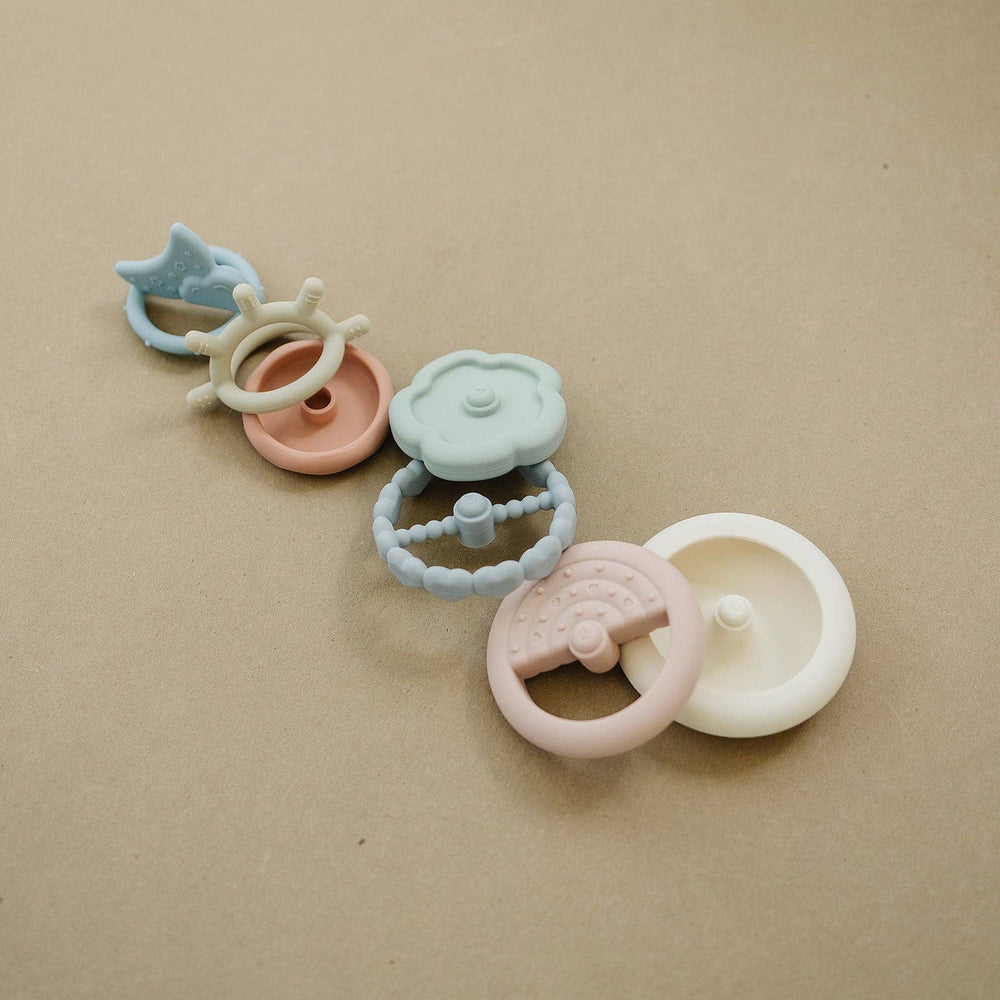 
                      
                        Classic Silicone Stacking Teething Ring Toy – 7-Piece Neutral Baby Toy by Marlowe & Co
                      
                    
