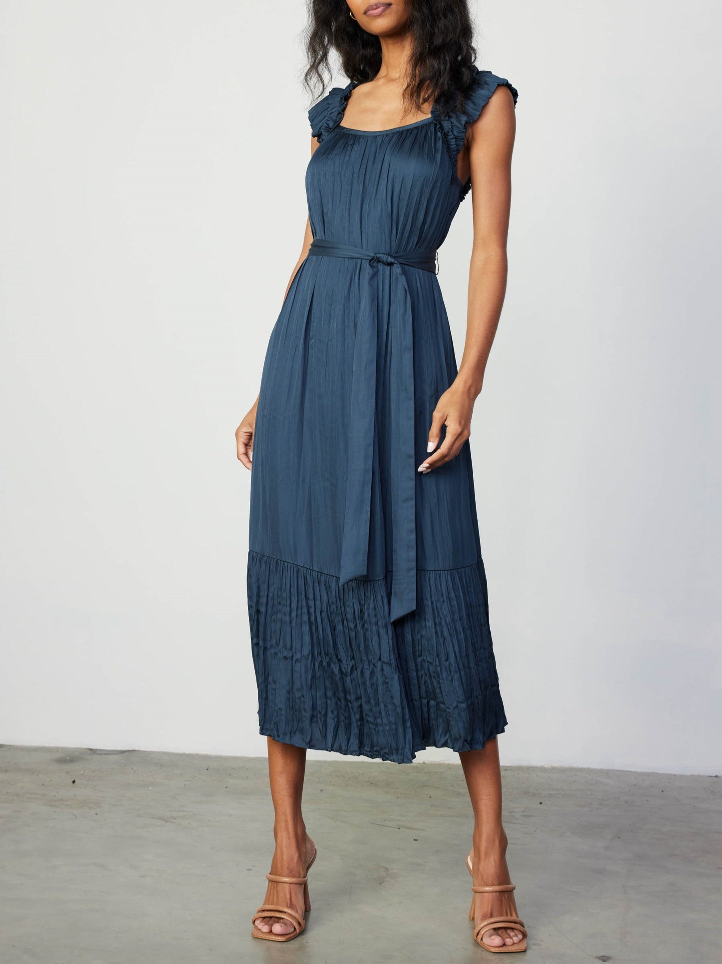 Slate Navy Soft Midi Dress