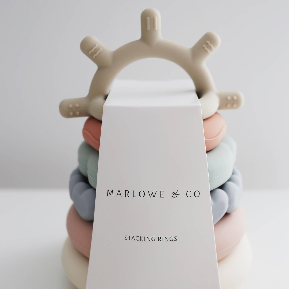 
                      
                        Classic Silicone Stacking Teething Ring Toy – 7-Piece Neutral Baby Toy by Marlowe & Co
                      
                    