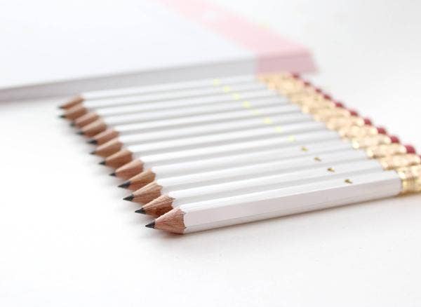 
                      
                        Mini Pencils - Gold Heart/White - Grace & Haven
                      
                    