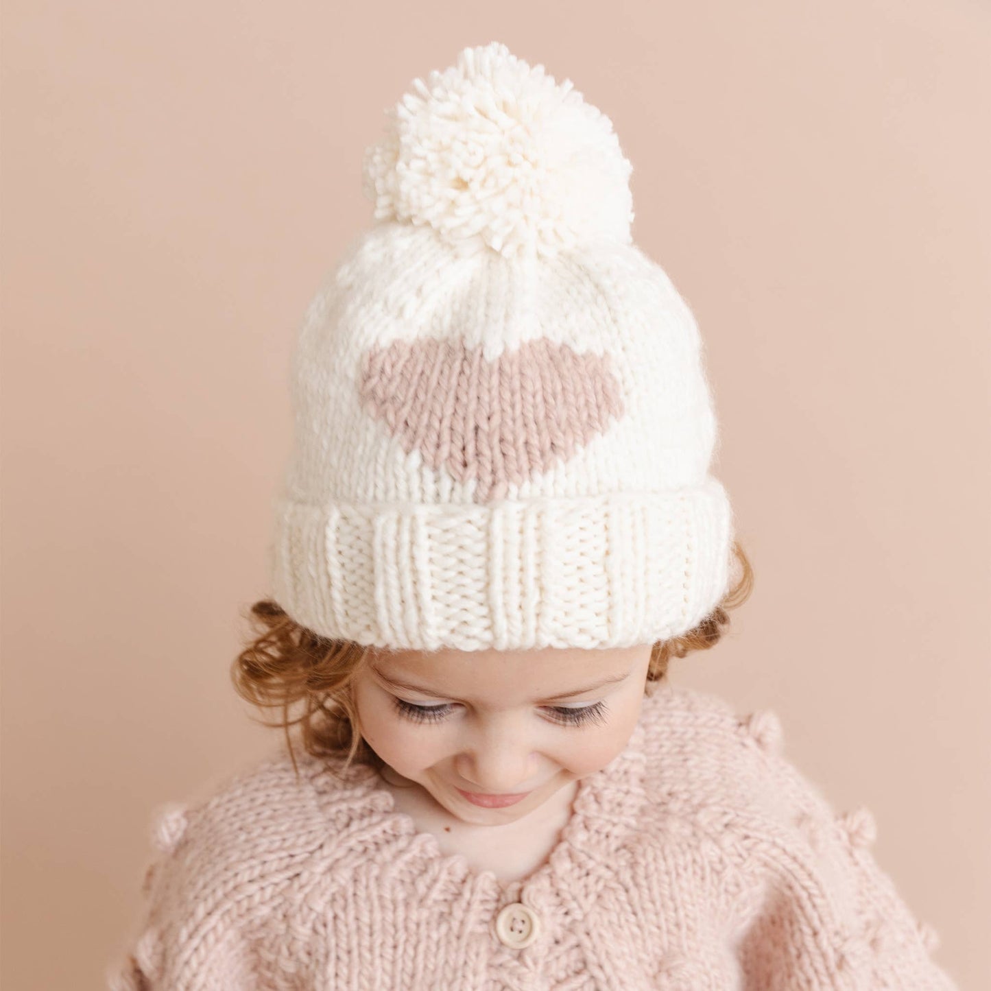 Heart Beanie, Blush Kids Baby Hat
