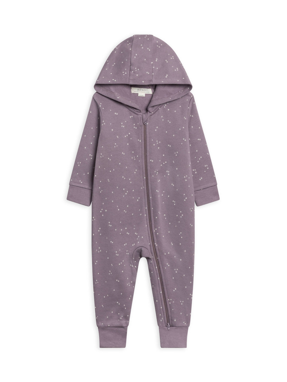 Greer Fleece Hooded Zipper Romper - Starlight / Fog