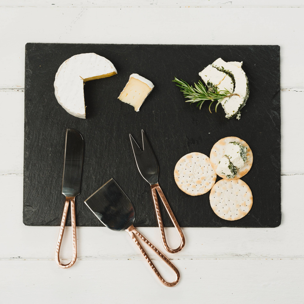 3 Copper Cheese Knives - Grace & Haven