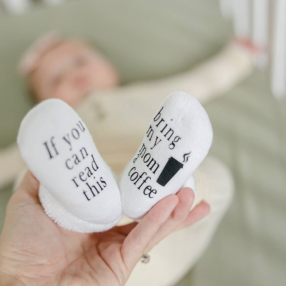 
                      
                        Bring My Mom Coffee Baby Socks | Baby Items | Gifts for Mom
                      
                    