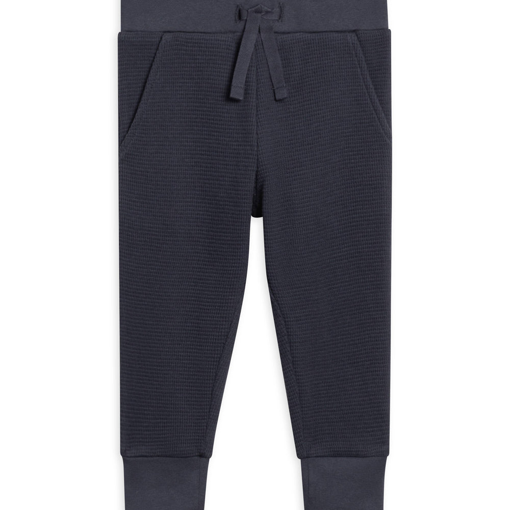 Nelson Waffle Knit Jogger - Navy