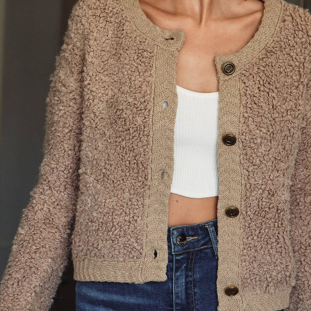 
                      
                        Textural Knit Cardigan
                      
                    