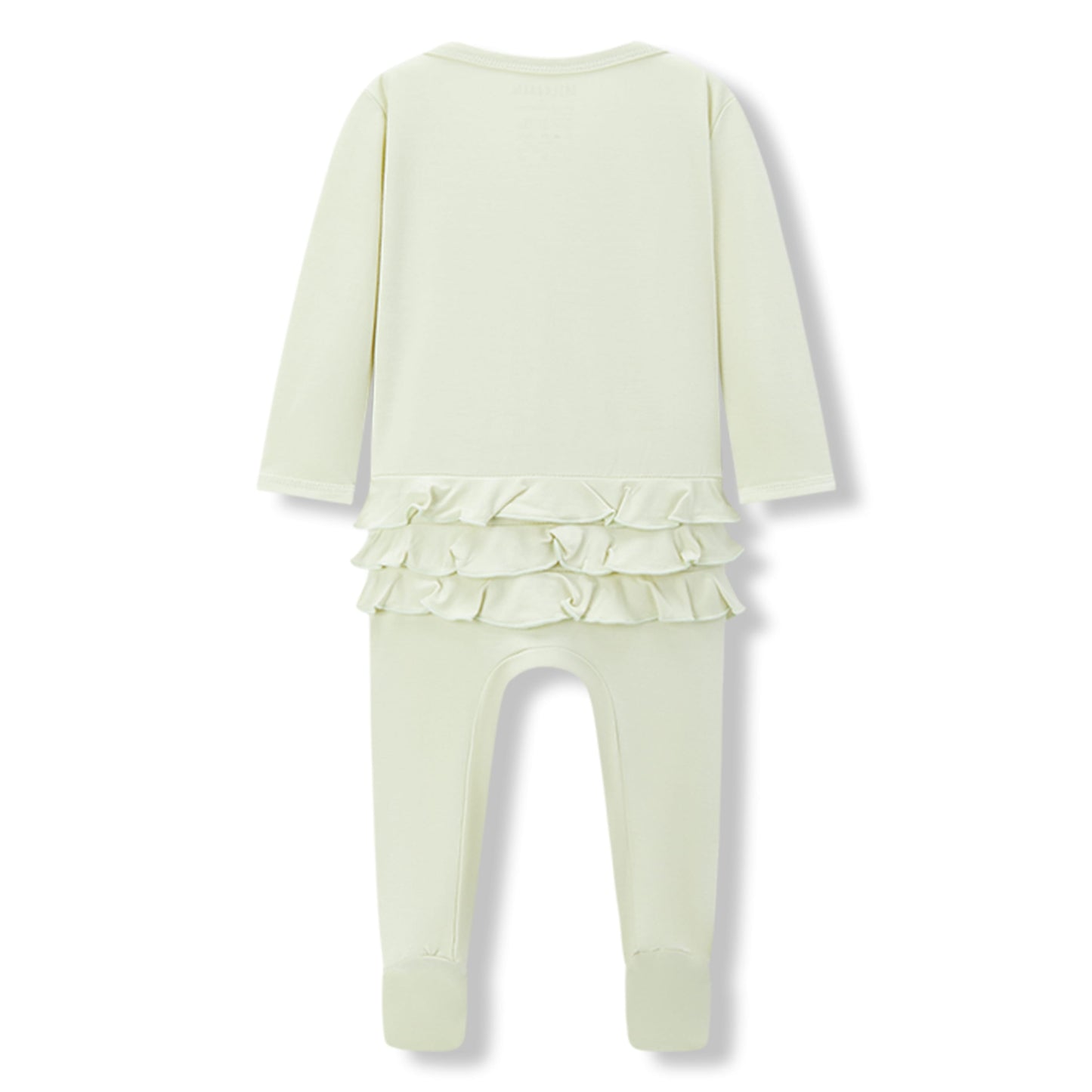 Aloe Luxe Solid Ruffle Footed Romper