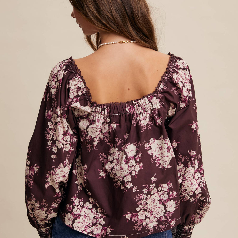 
                      
                        Floral Puff Sleeve Blouse
                      
                    