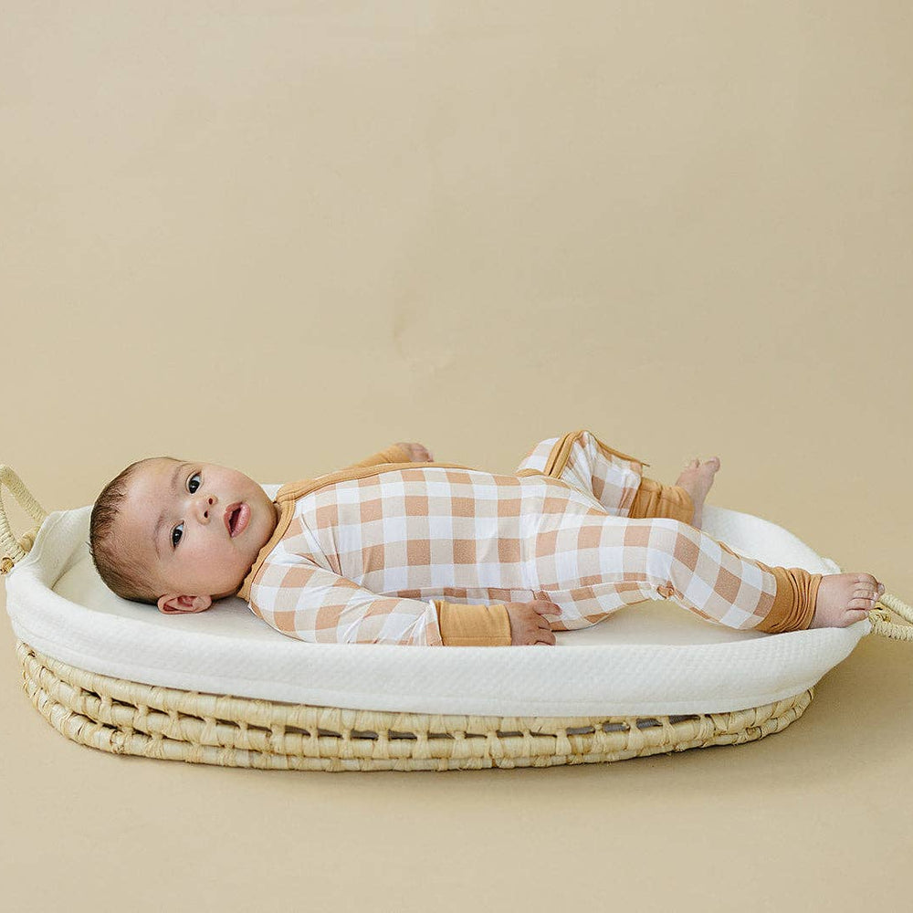 
                      
                        Golden Gingham Bamboo Zippy Romper
                      
                    