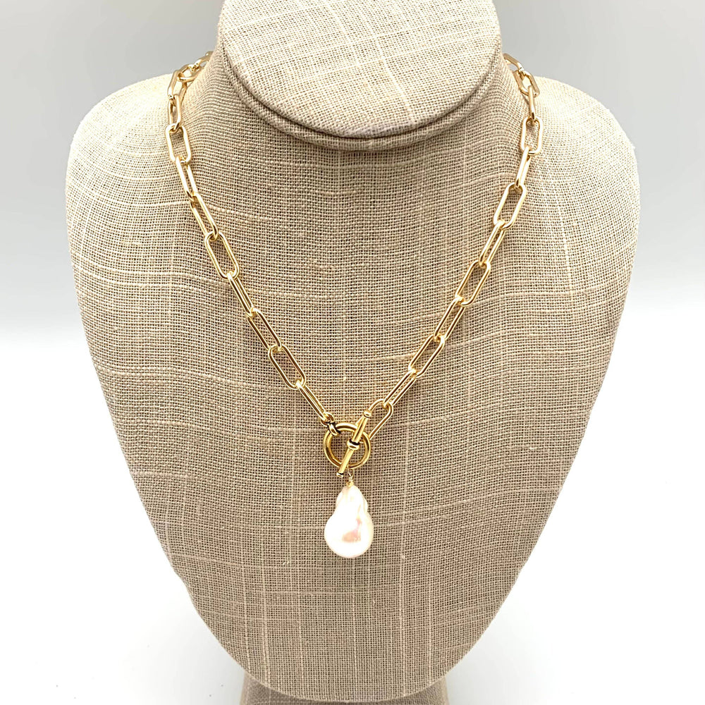 
                      
                        Carol Baroque Pearl Necklace Grande - Gold-White
                      
                    