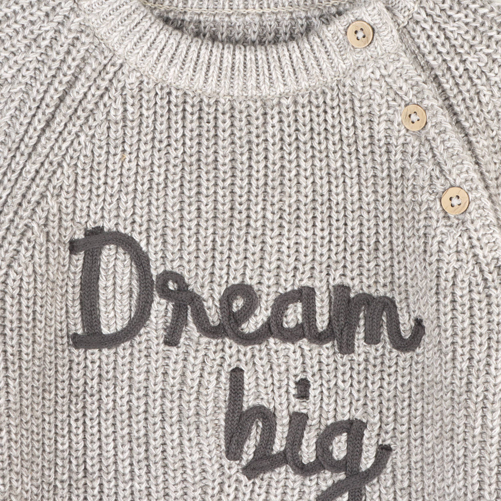 
                      
                        Dream Big Embroidered Chunky Knit Baby Sweater (Organic) - Grace & Haven
                      
                    