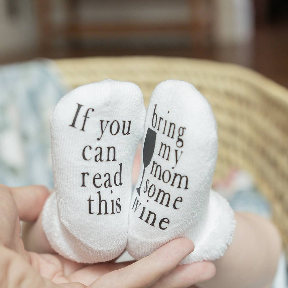 
                      
                        Bring my Mom Some Wine Baby Socks by Dorthy's Reason
                      
                    