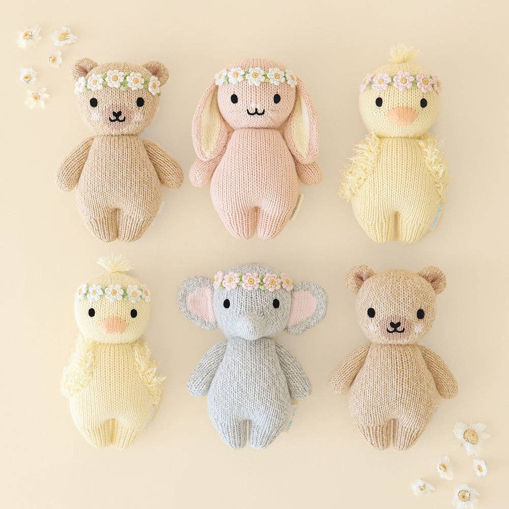 
                      
                        Baby Elephant (Blush Floral) – Hand-Knit Stuffed Animal | Gives 5 Meals
                      
                    