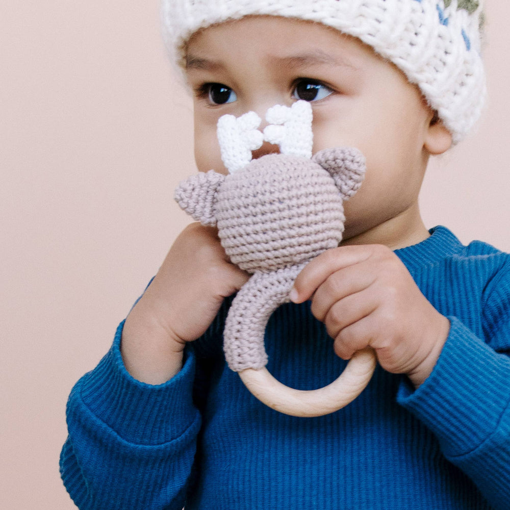 
                      
                        Cotton Crochet Rattle Teether - Deer - Grace & Haven
                      
                    